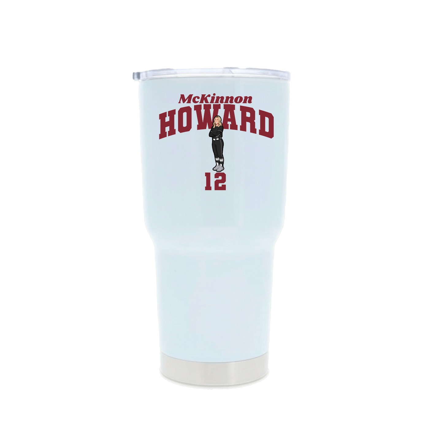 30oz Stainless Steel Tumbler — Signature Arch in White