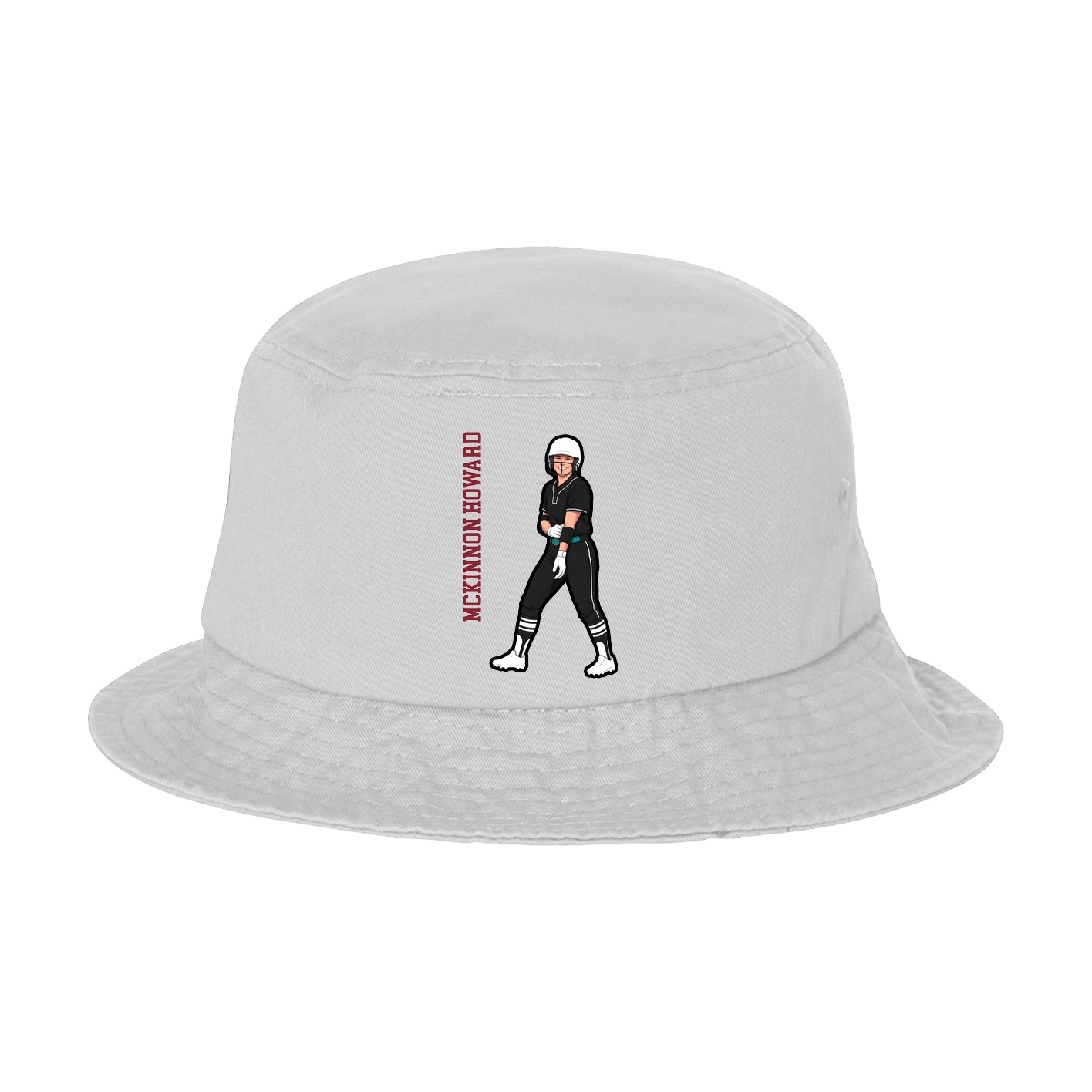 Bucket Cap — Name Vertical in White