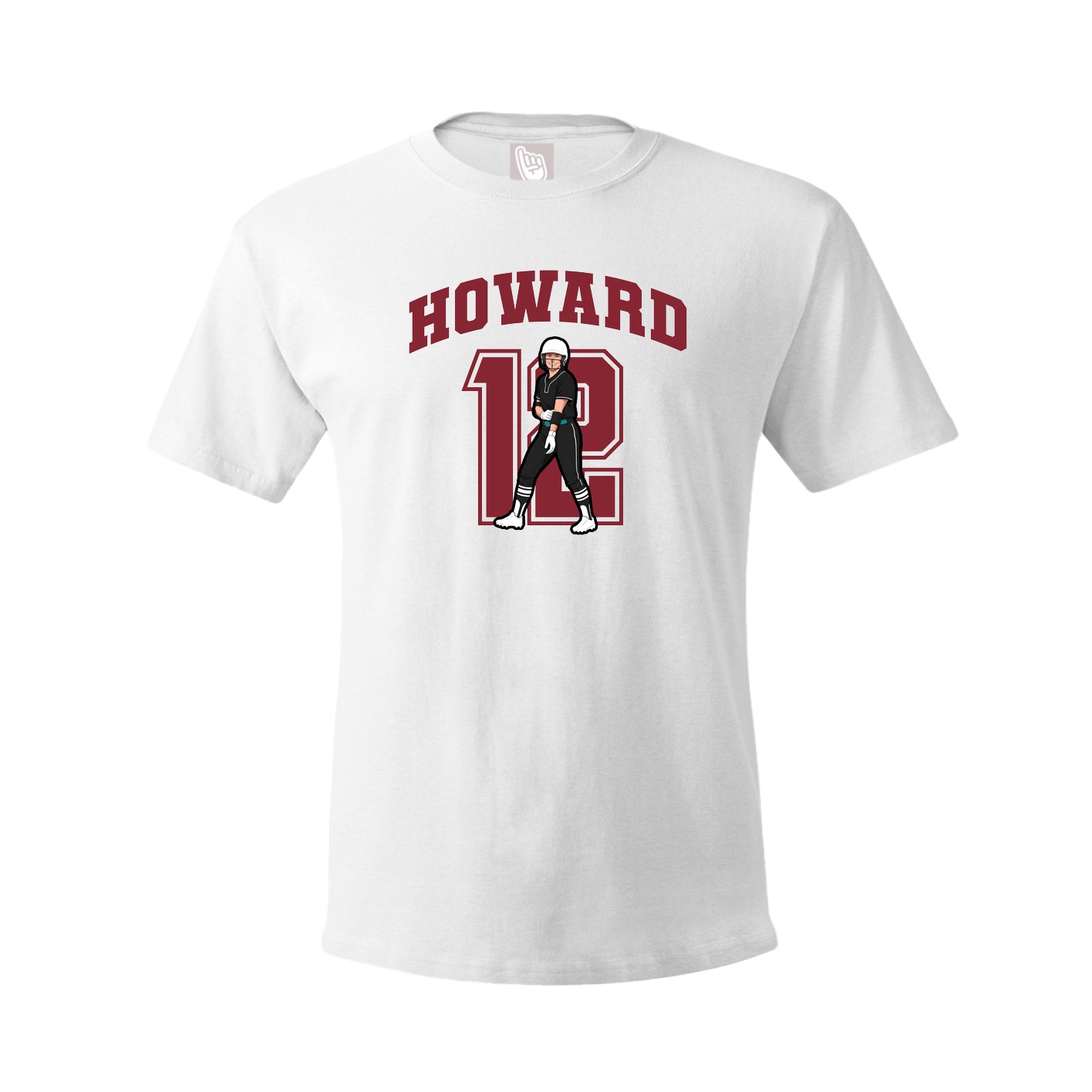 Youth Tee — Number in White