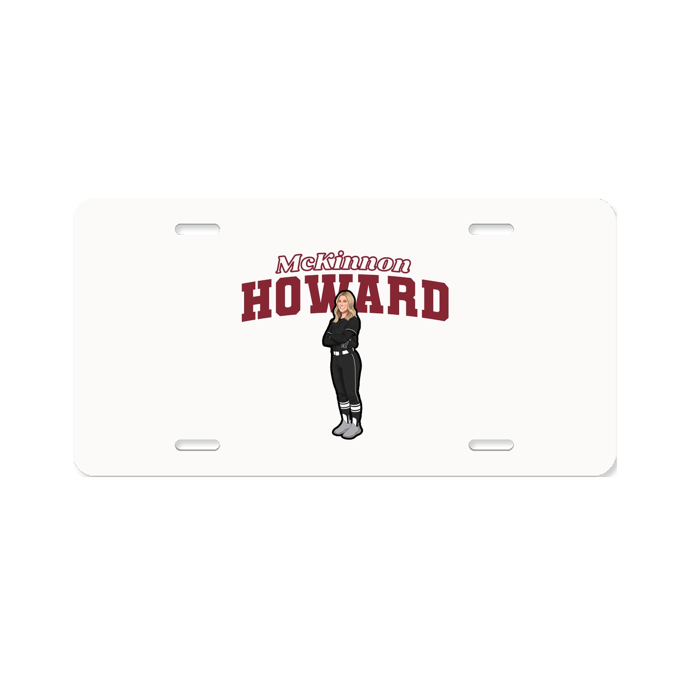 License Plate — Name Arch in Classic
