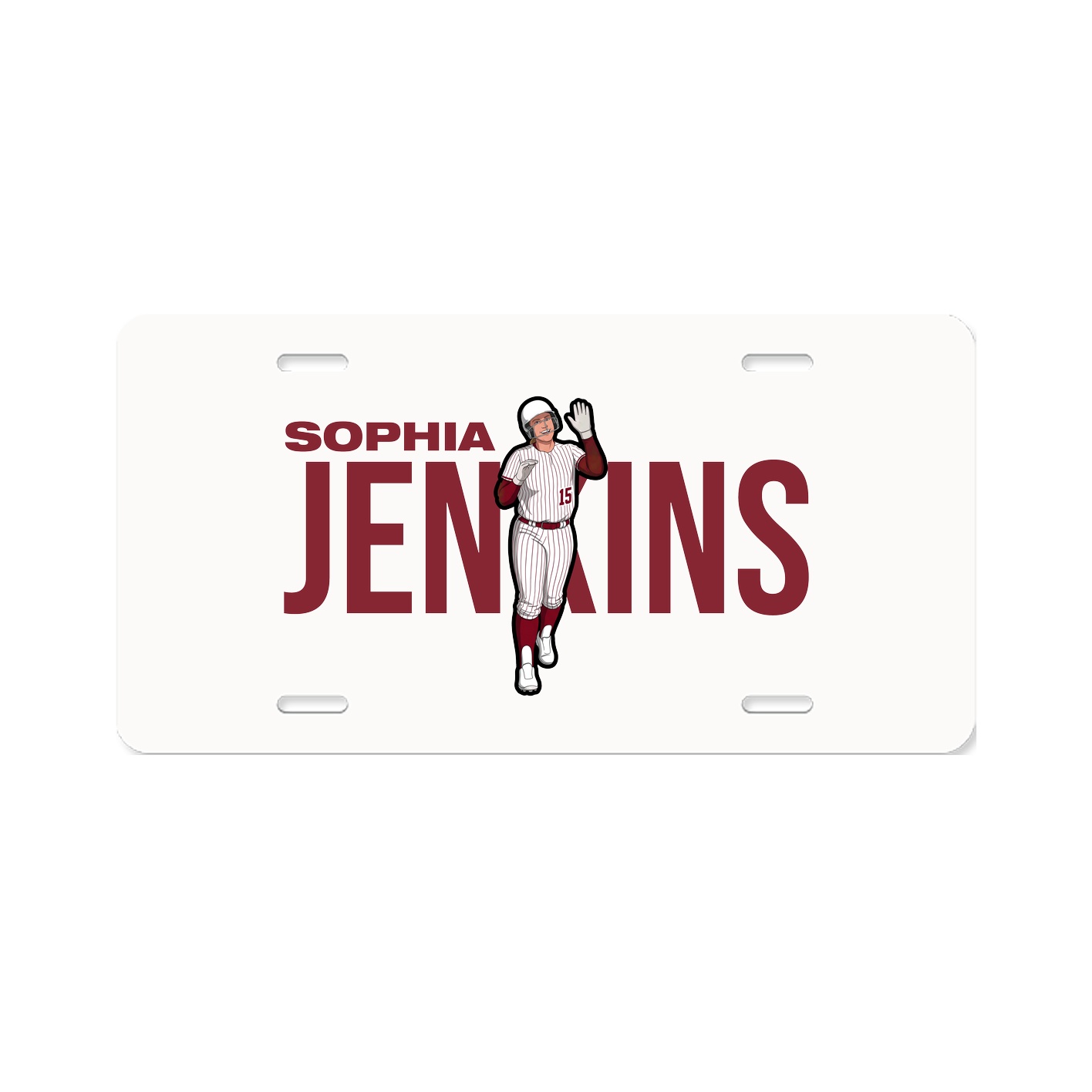 License Plate — Player Name in Classic