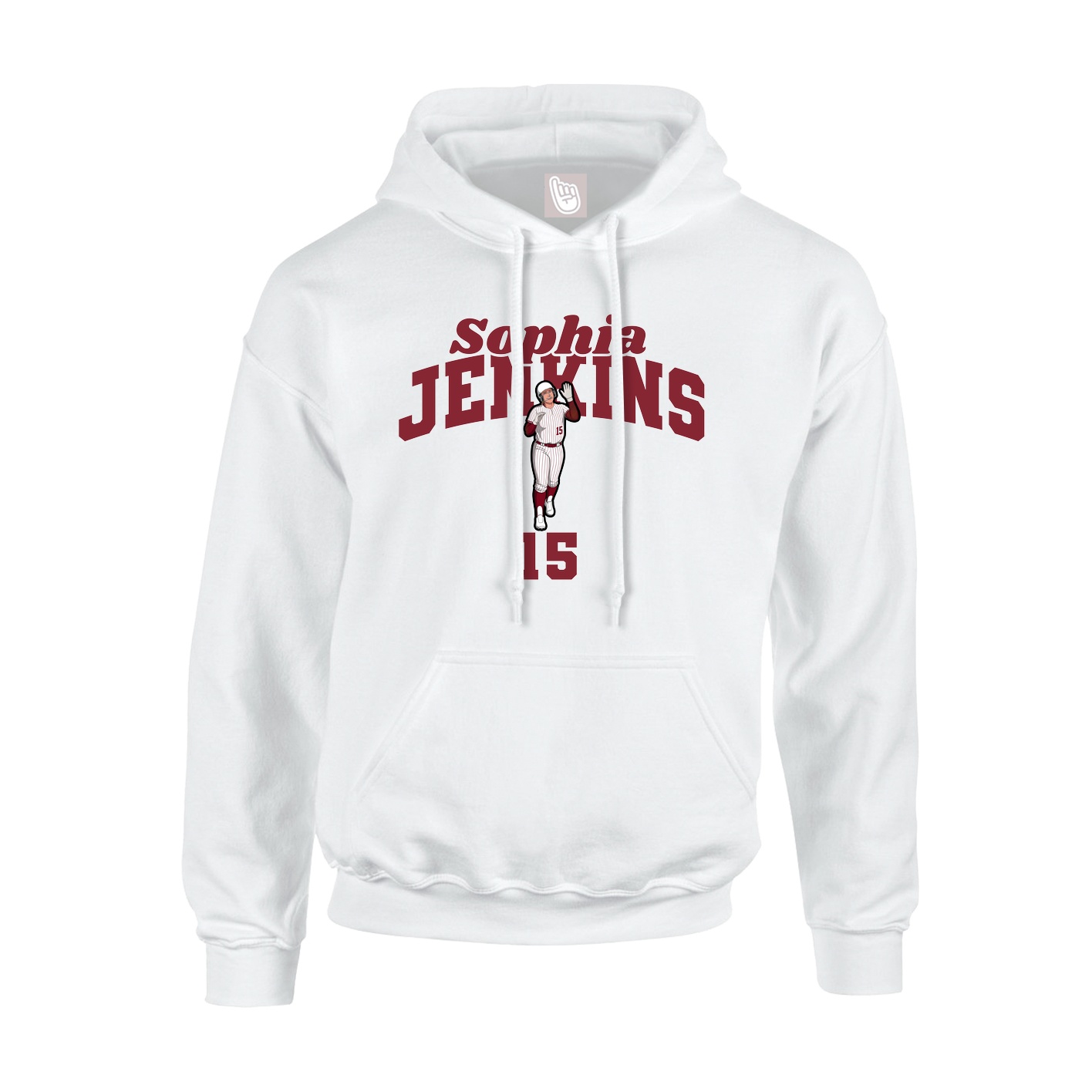 Hoodie — Signature Arch in White