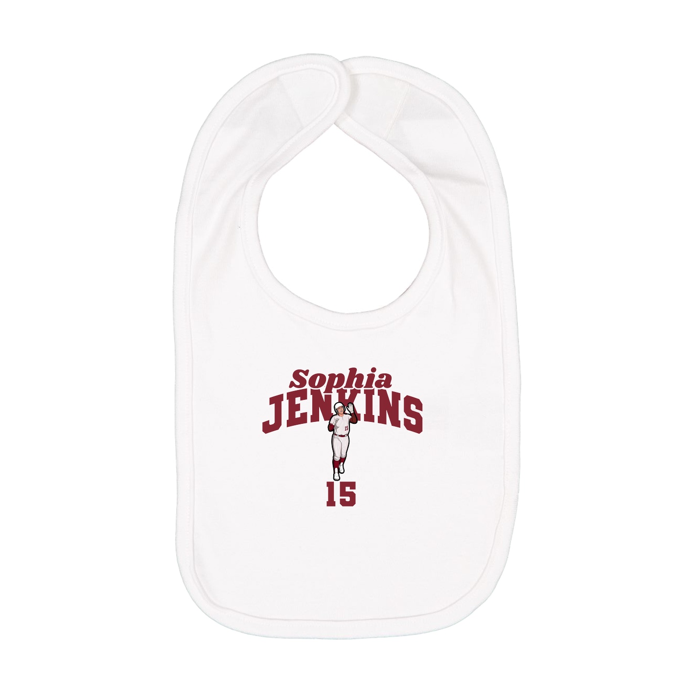 Infant Bib — Signature Arch in White