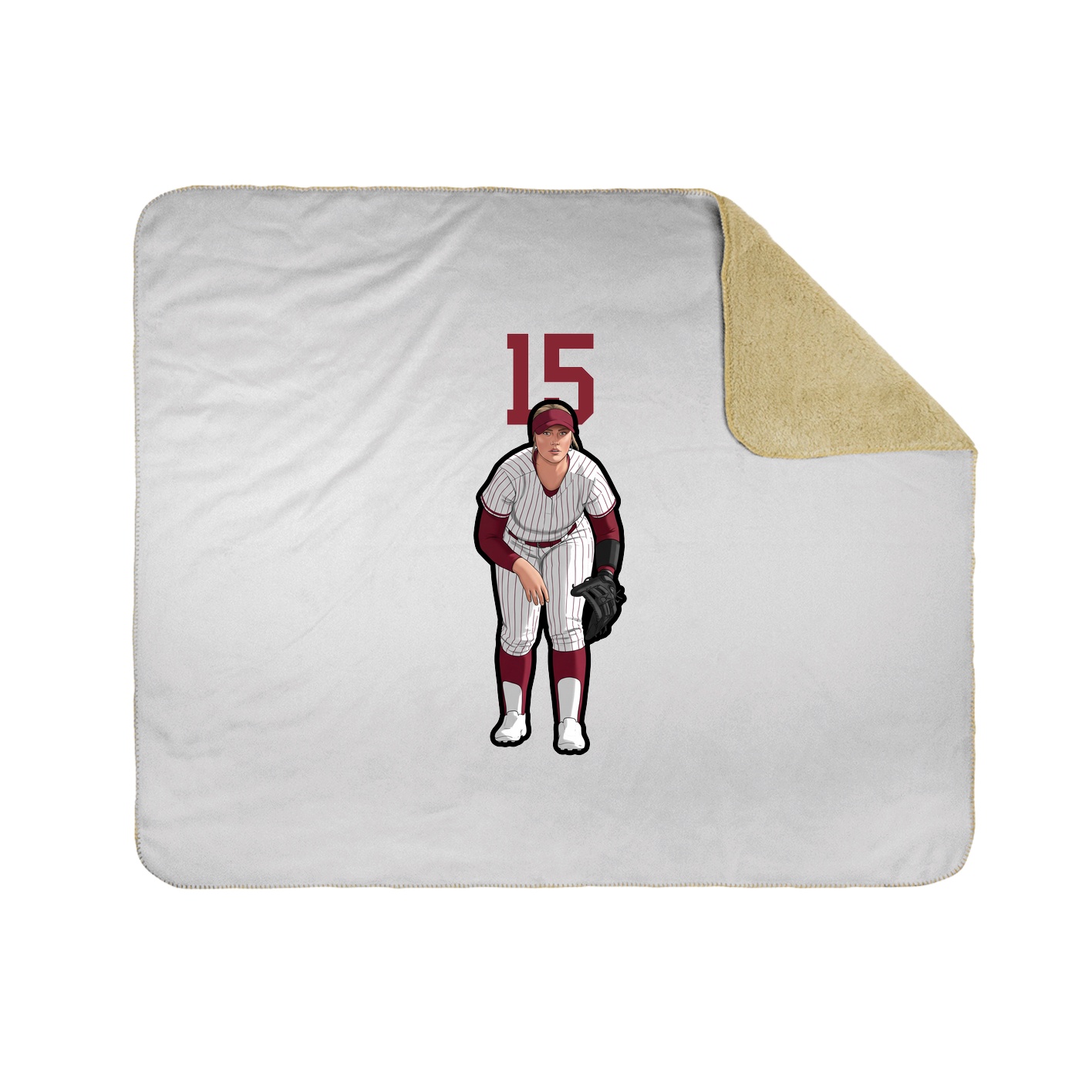 Throw Blanket — Number Top in White