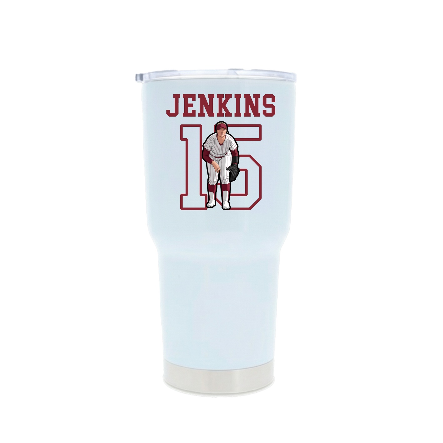 30oz Stainless Steel Tumbler — Shirsey in White