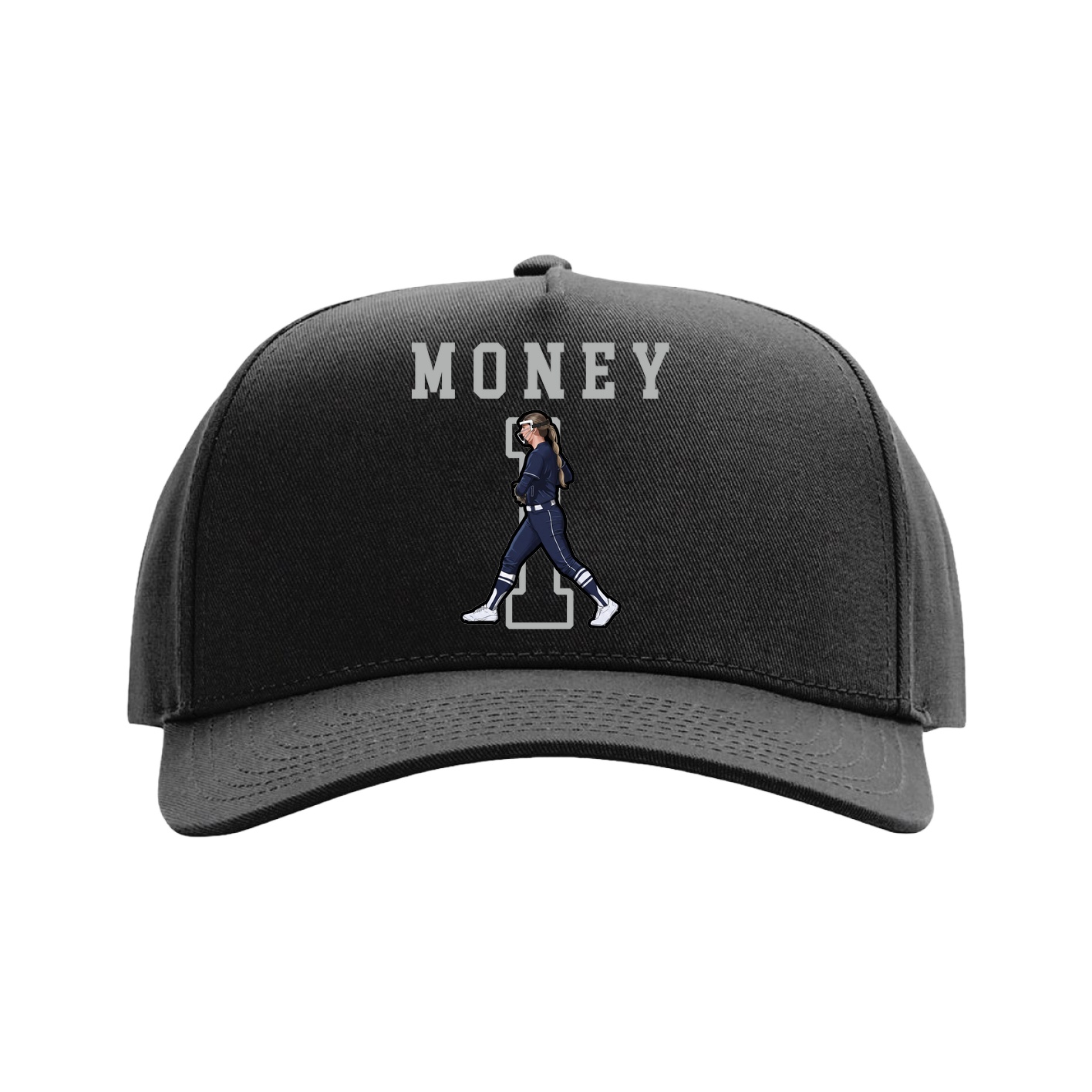 Full Fabric Five-Panel Champ Cap — Shirsey in Black