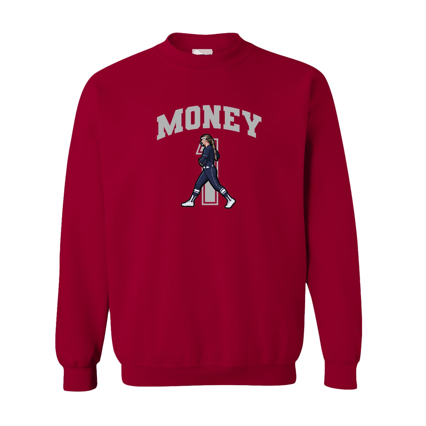 Fleece Crew — Number in Cardinal