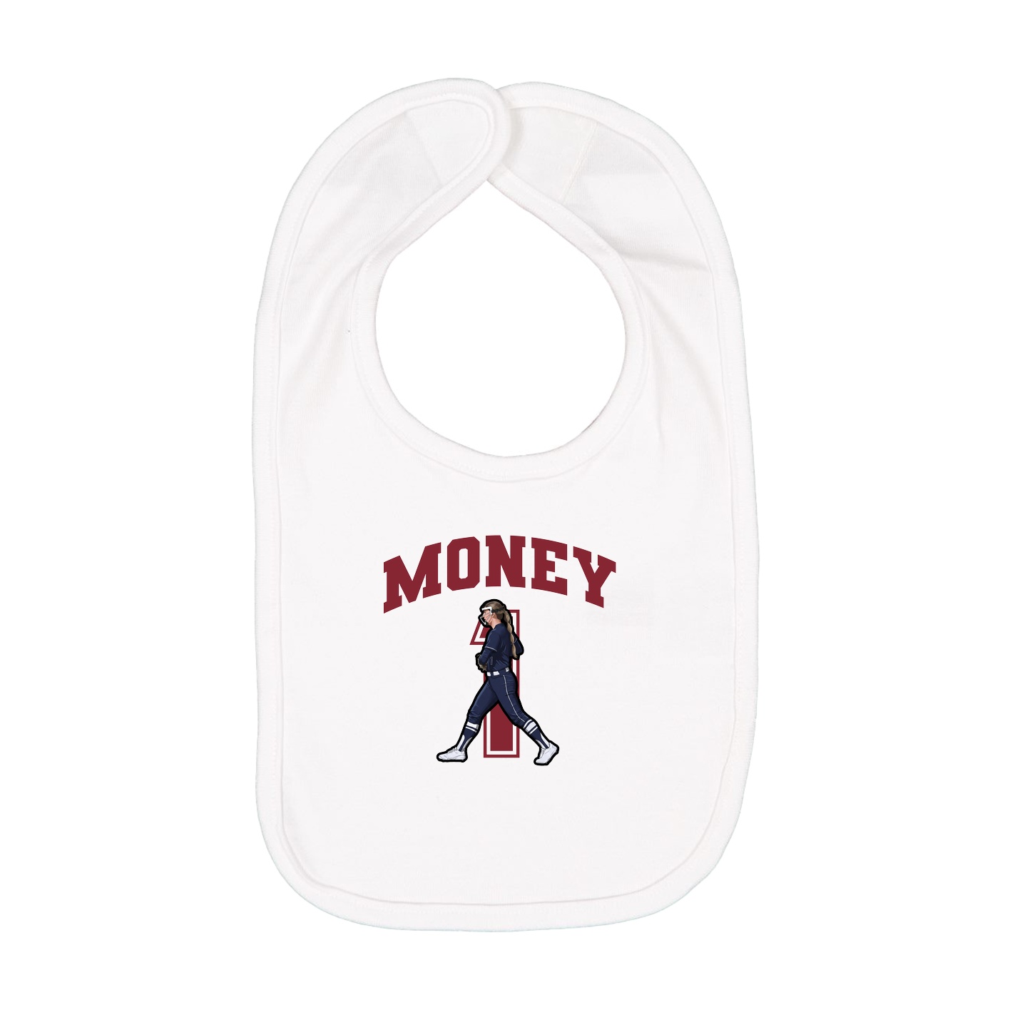 Infant Bib — Number in White