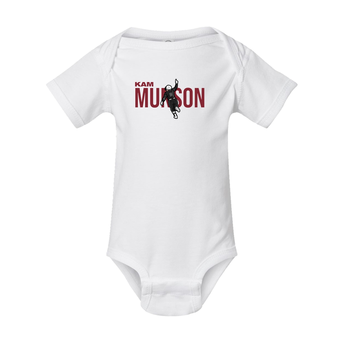 Baby Onesie — Player Name in White