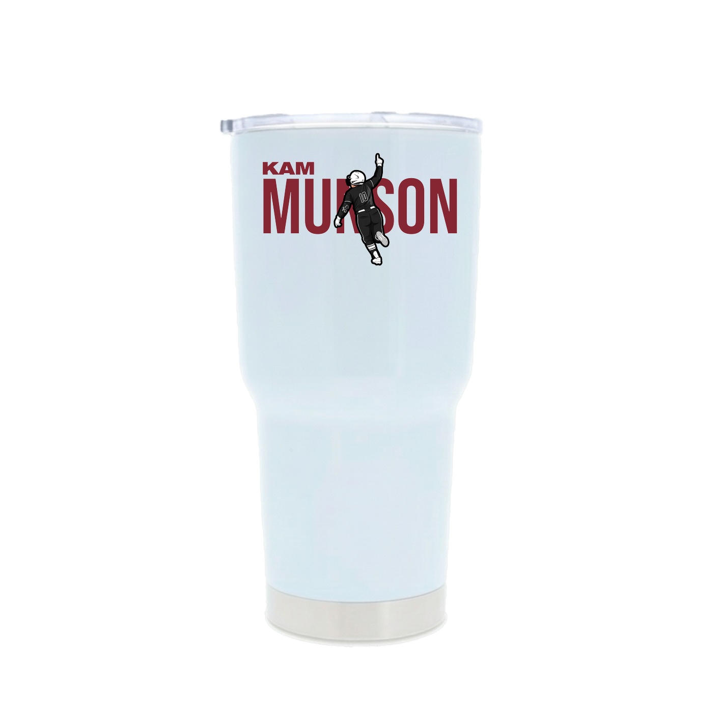 30oz Stainless Steel Tumbler — Player Name in White