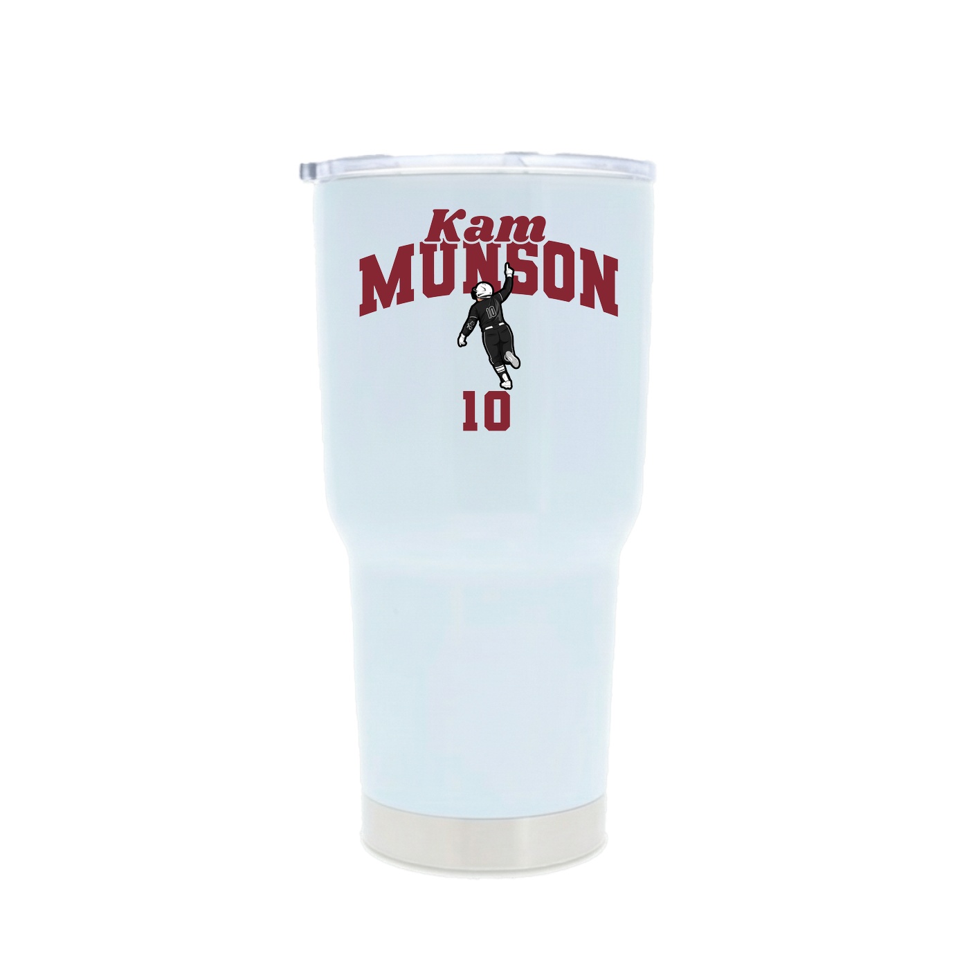 30oz Stainless Steel Tumbler — Signature Arch in White