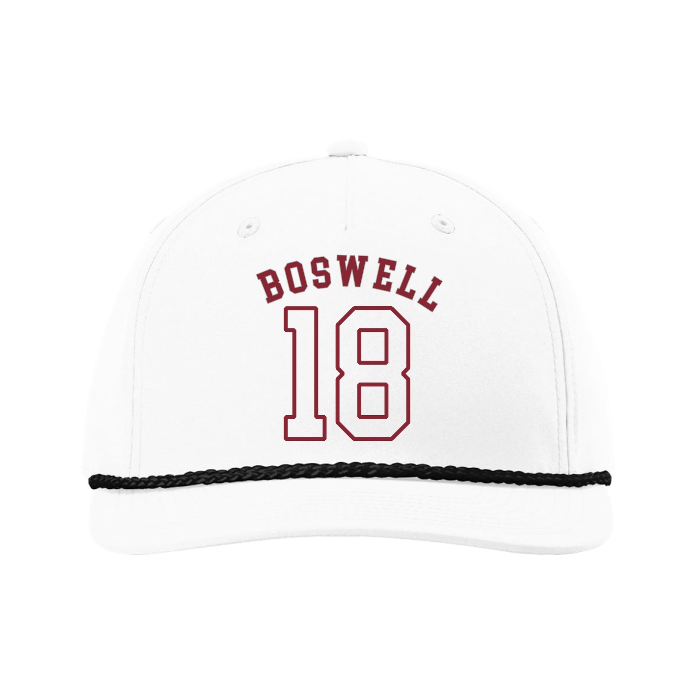 Five-Panel Classic Rope Cap — Shirsey Arch in White