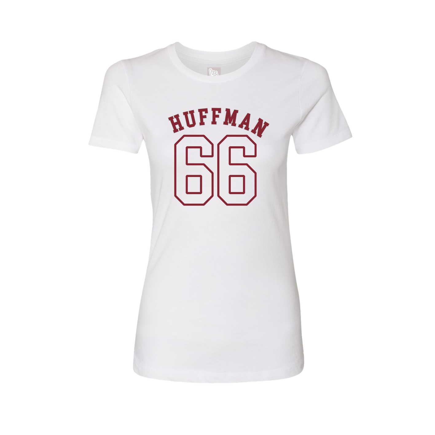 Fitted Women's Tee — Shirsey Arch in White