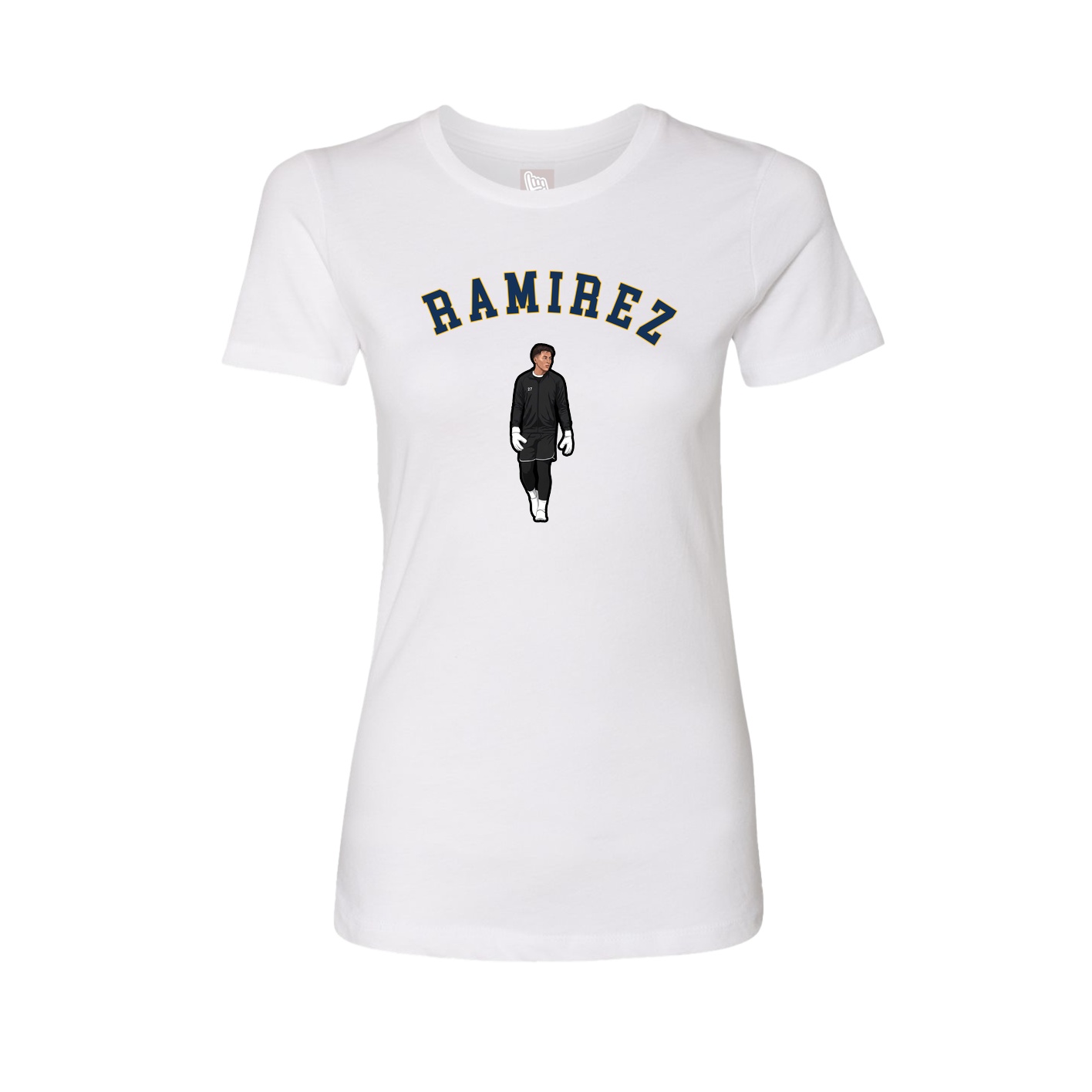Fitted Women's Tee — Shirsey Arch in White