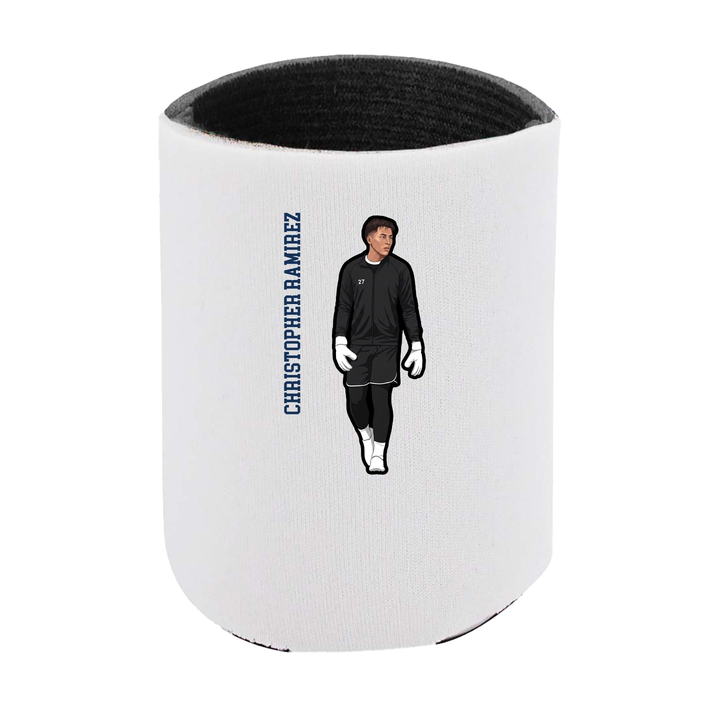 Can Holder — Name Vertical in White