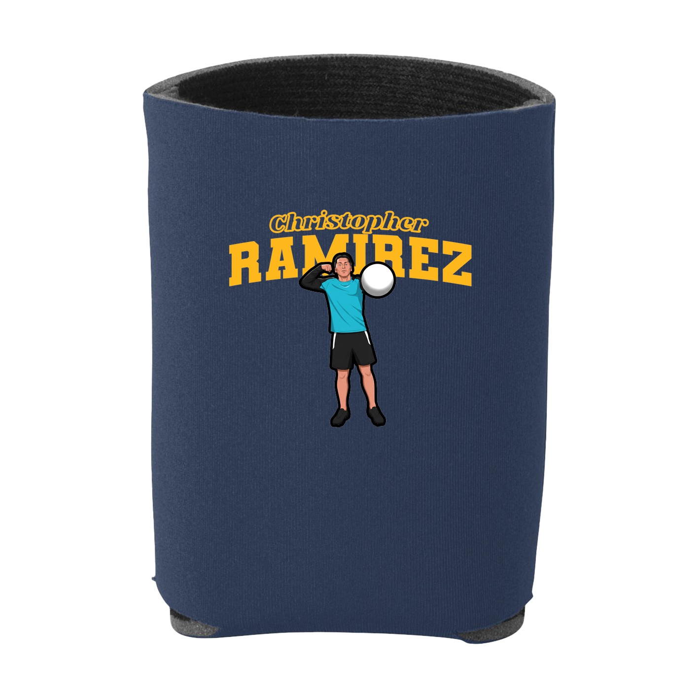 Can Holder — Name Arch in Navy