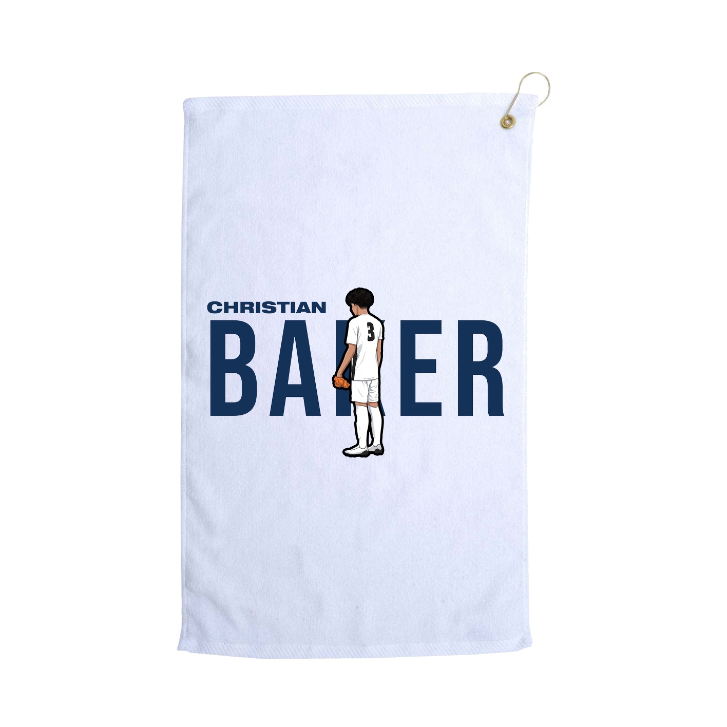 Golf Towel — Player Name in White