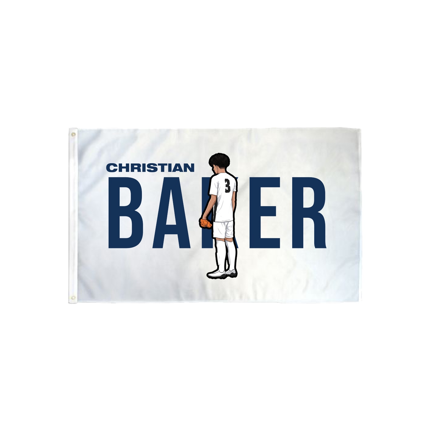 3x5 Flag — Player Name in Classic