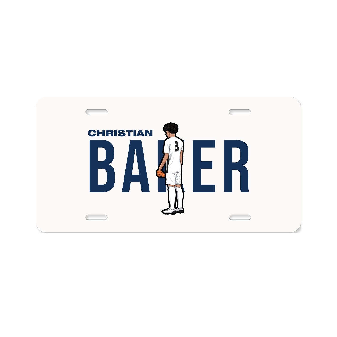 License Plate — Player Name in Classic