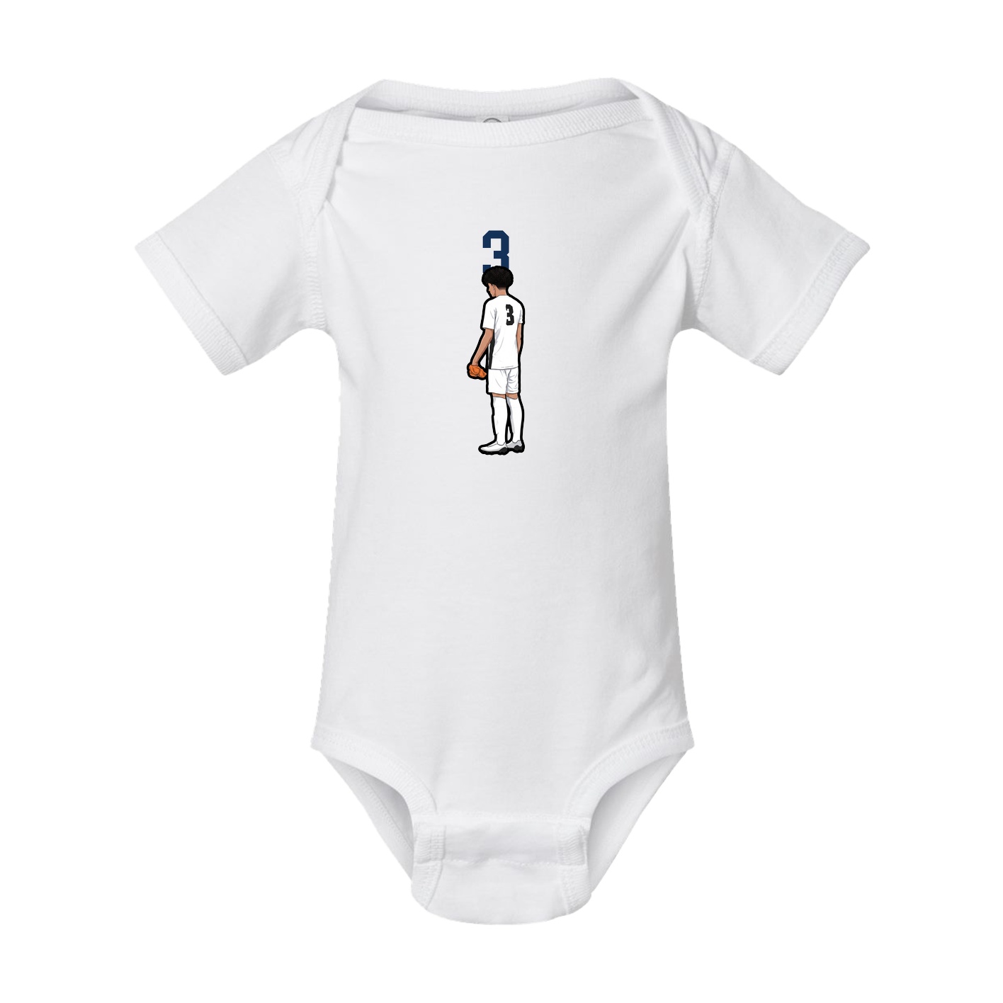 Baby Onesie — Number Top in White