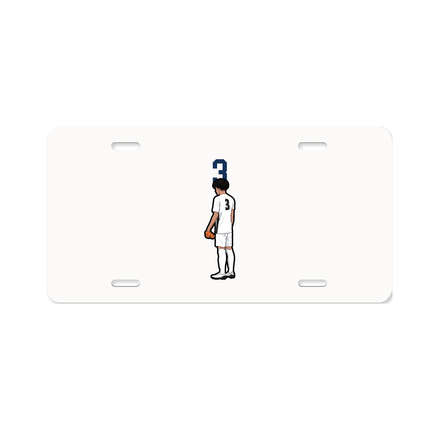 License Plate — Number Top in Classic