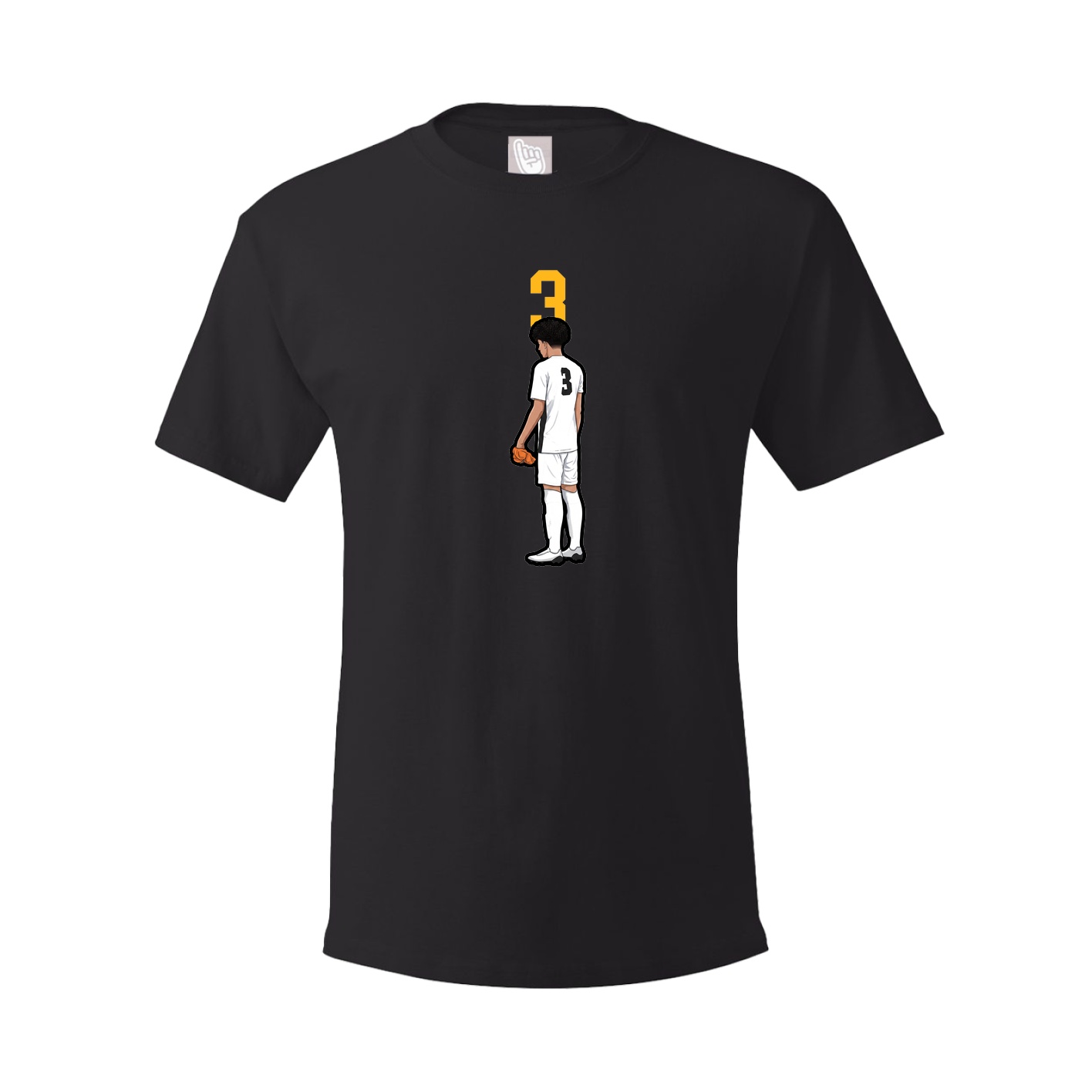 Youth Tee — Number Top in Black