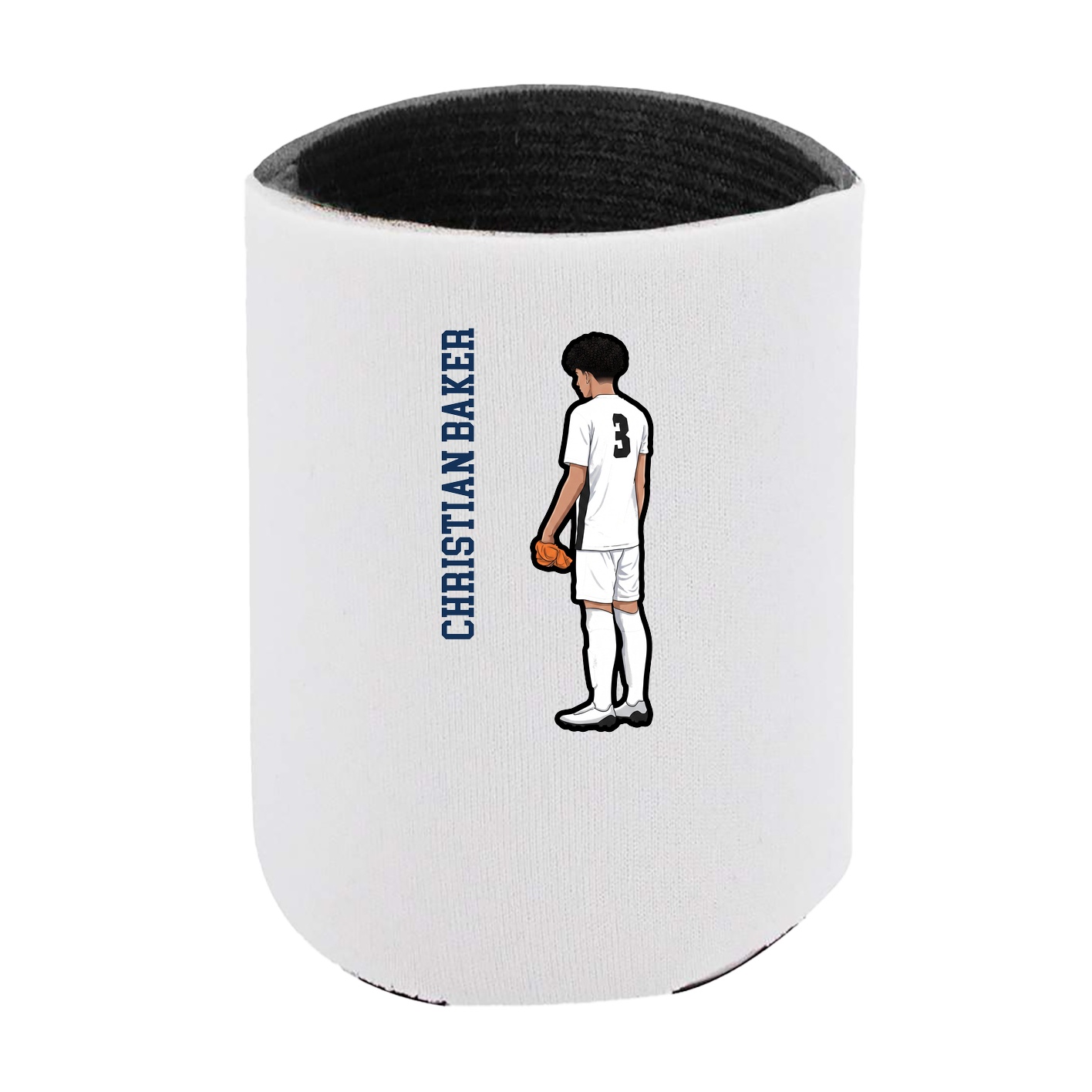 Can Holder — Name Vertical in White