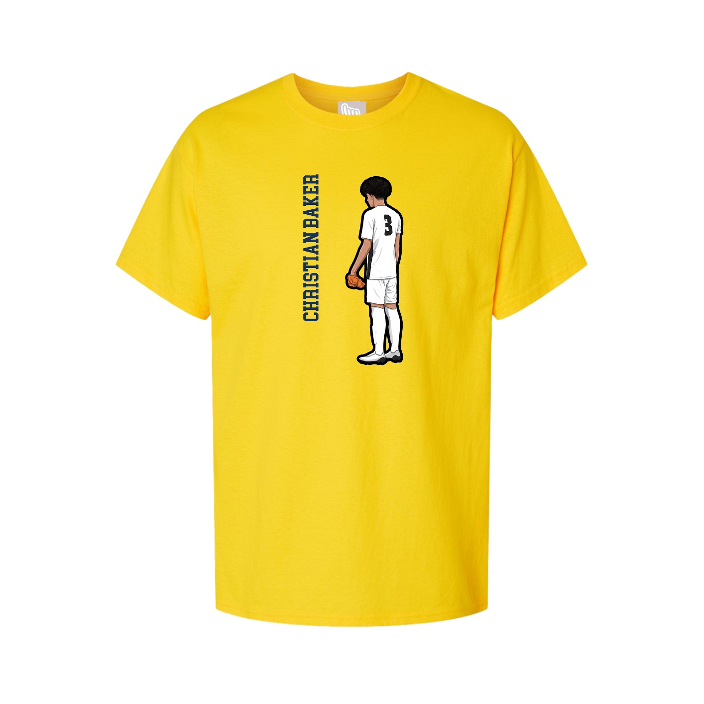 Tee — Name Vertical in Gold