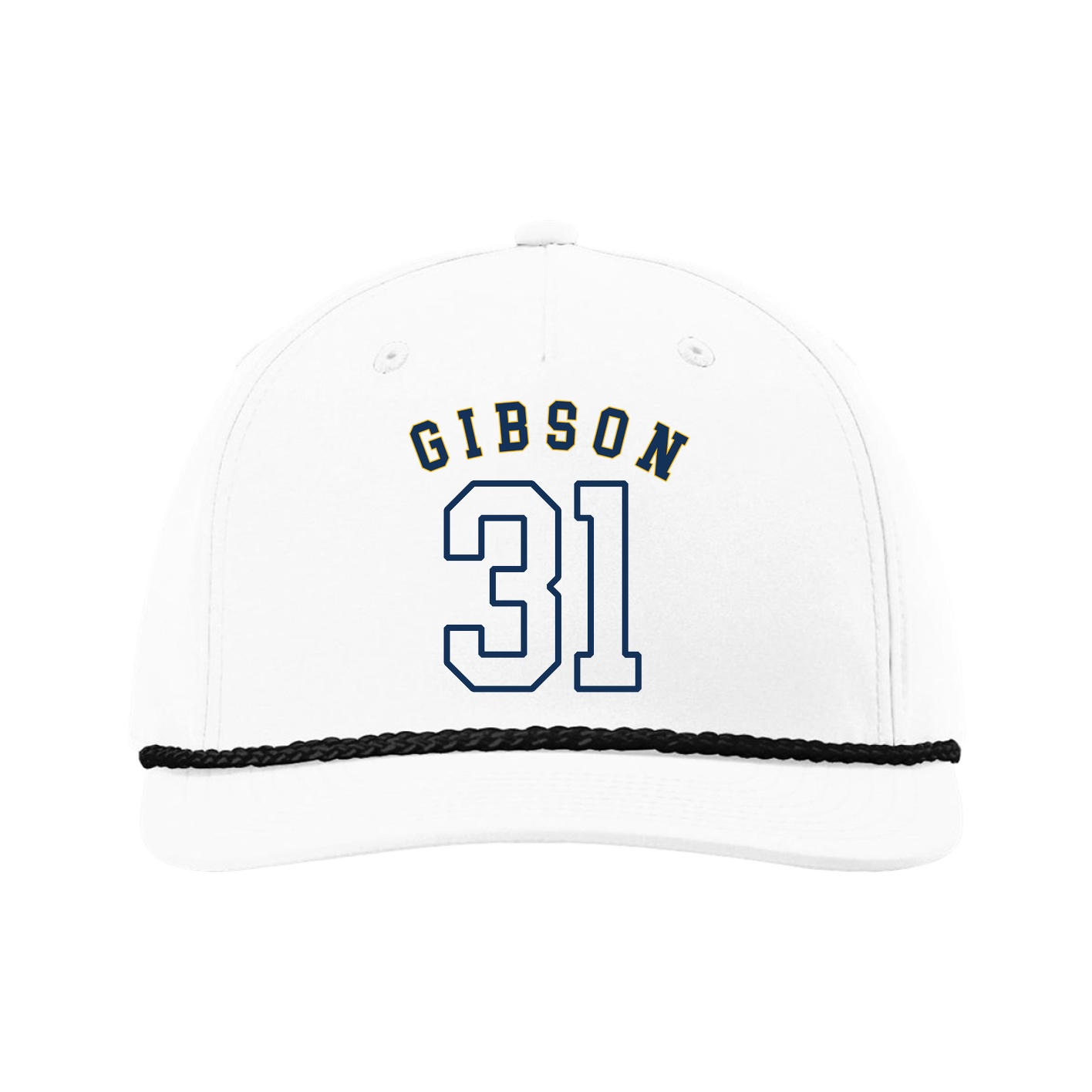 Five-Panel Classic Rope Cap — Shirsey Arch in White
