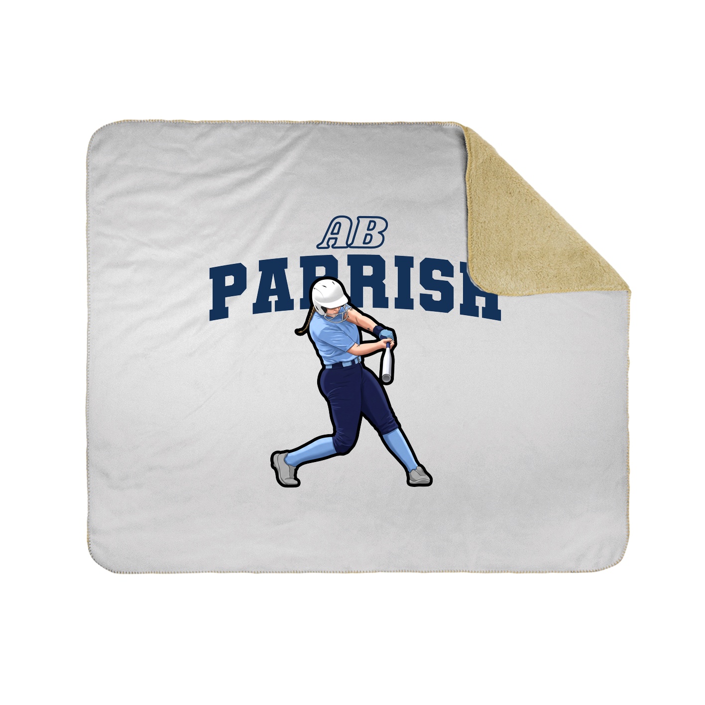 Throw Blanket — Name Arch in White