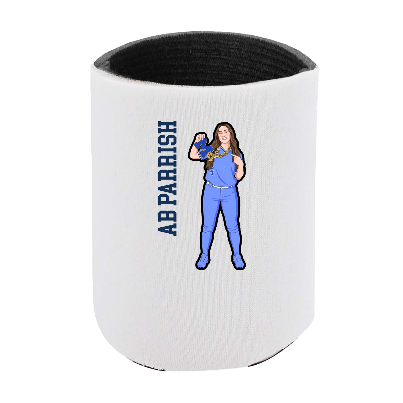 Can Holder — Name Vertical in White