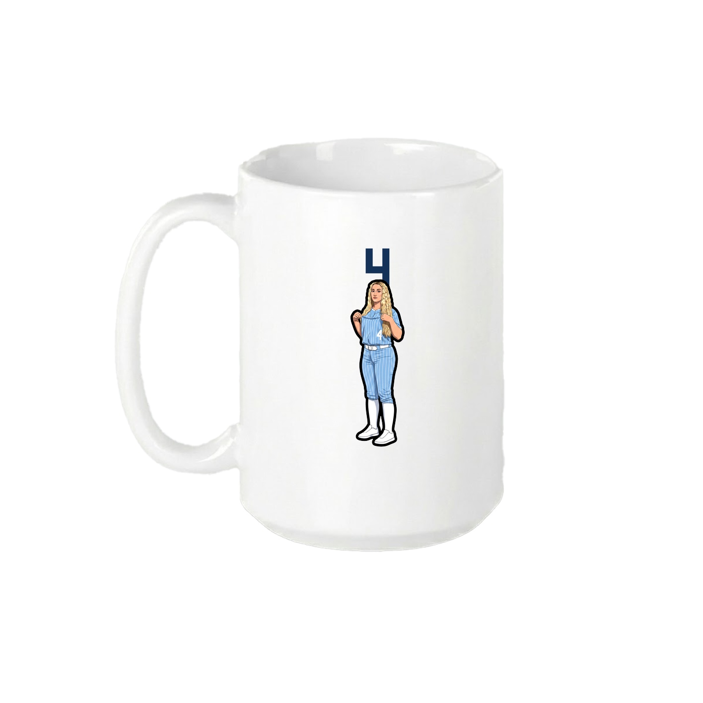 15oz Coffee Mug — Number Top in White