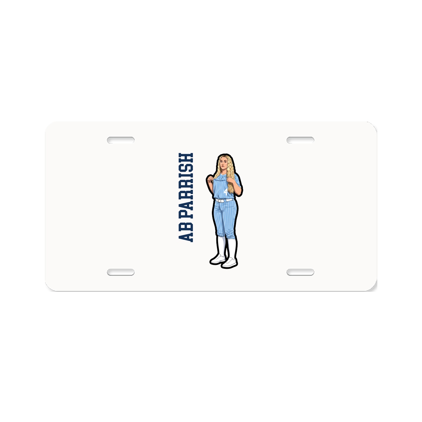 License Plate — Name Vertical in Classic