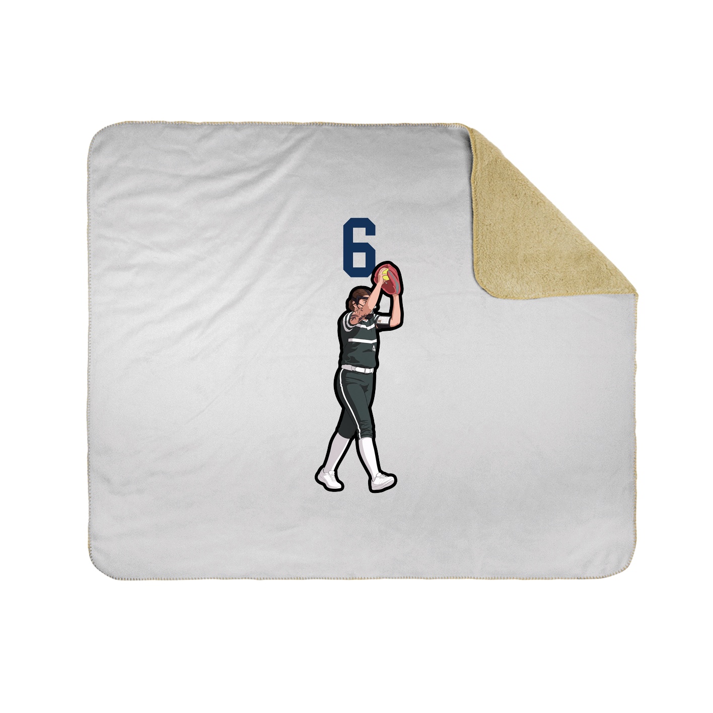 Throw Blanket — Number Top in White