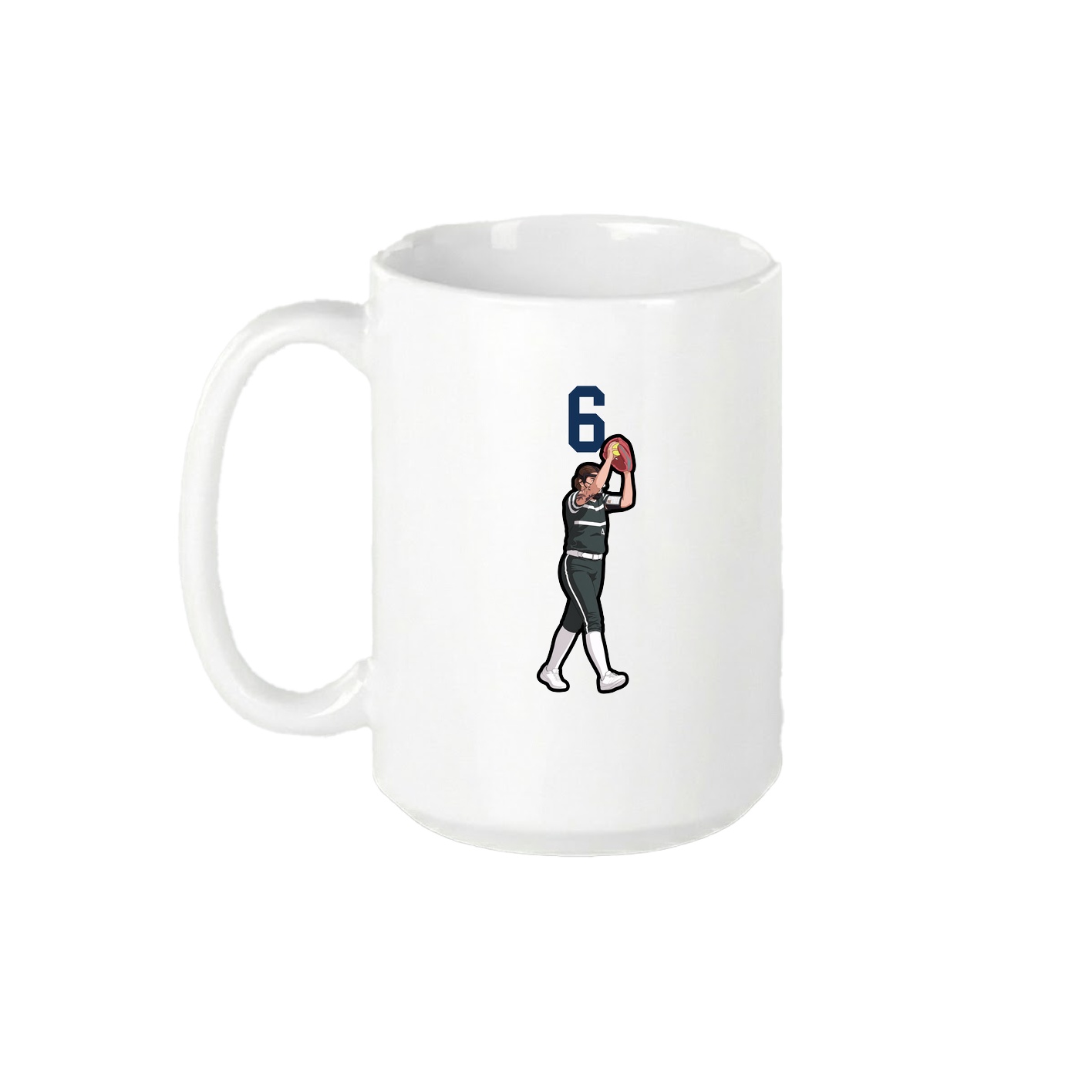 15oz Coffee Mug — Number Top in White