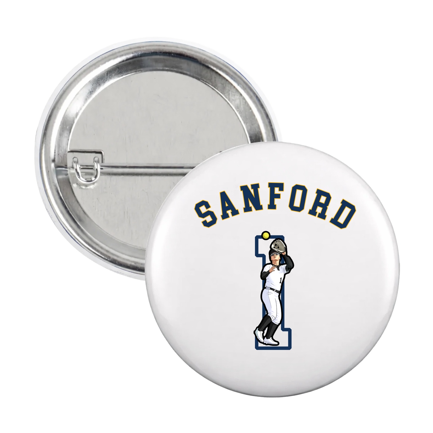 Game Day Button — Shirsey Arch in White
