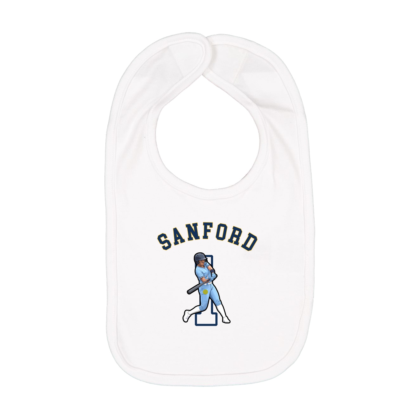 Infant Bib — Shirsey Arch in White