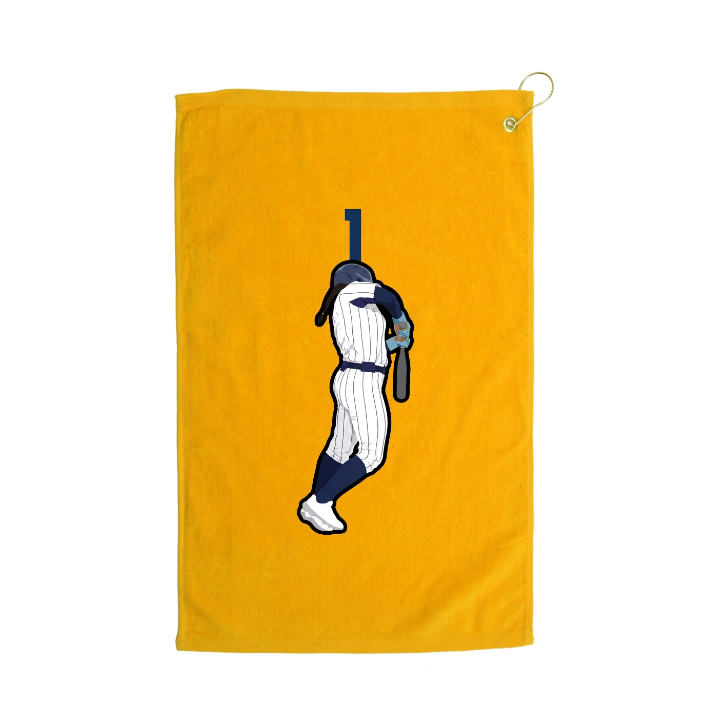 Golf Towel — Number Top in Gold