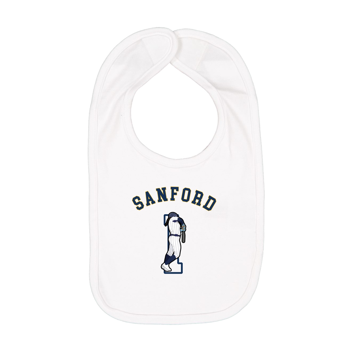 Infant Bib — Shirsey Arch in White
