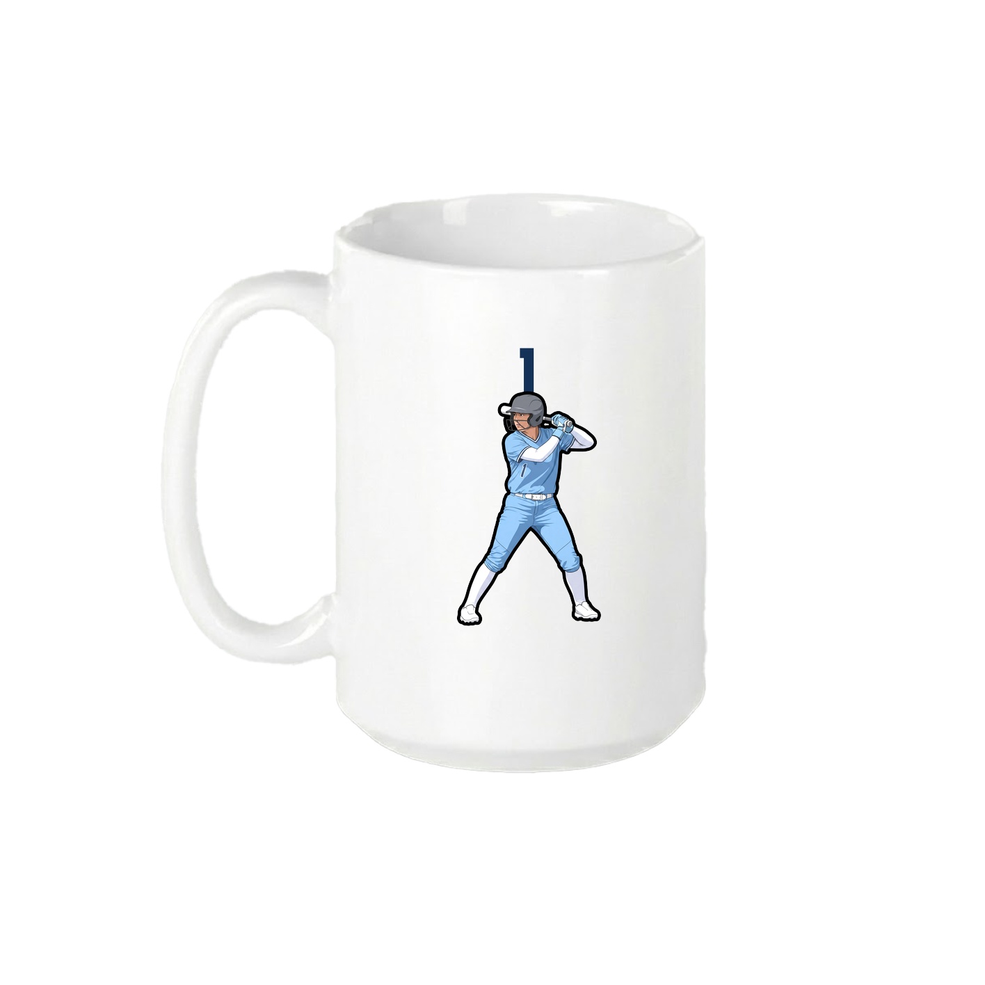 15oz Coffee Mug — Number Top in White