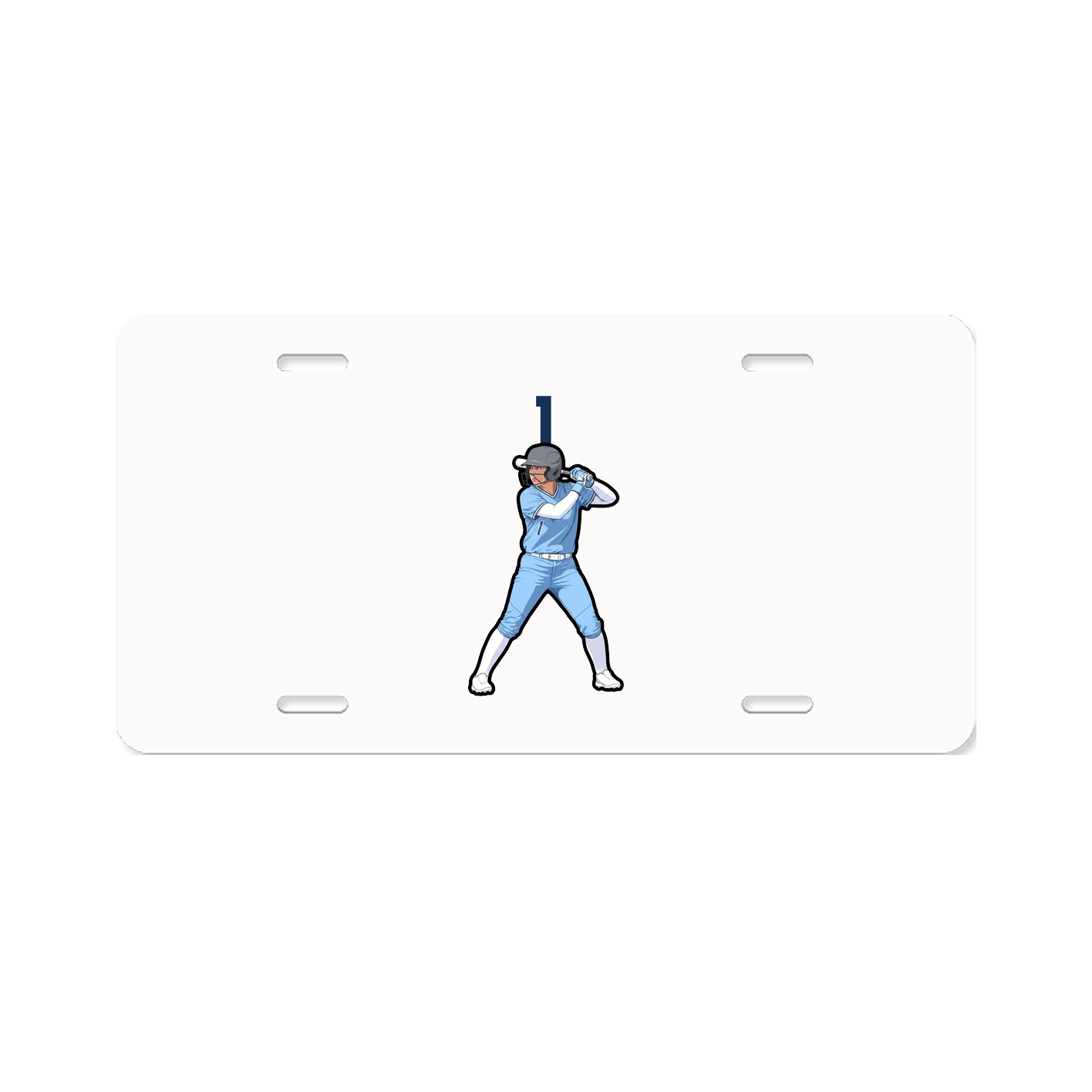 License Plate — Number Top in Classic