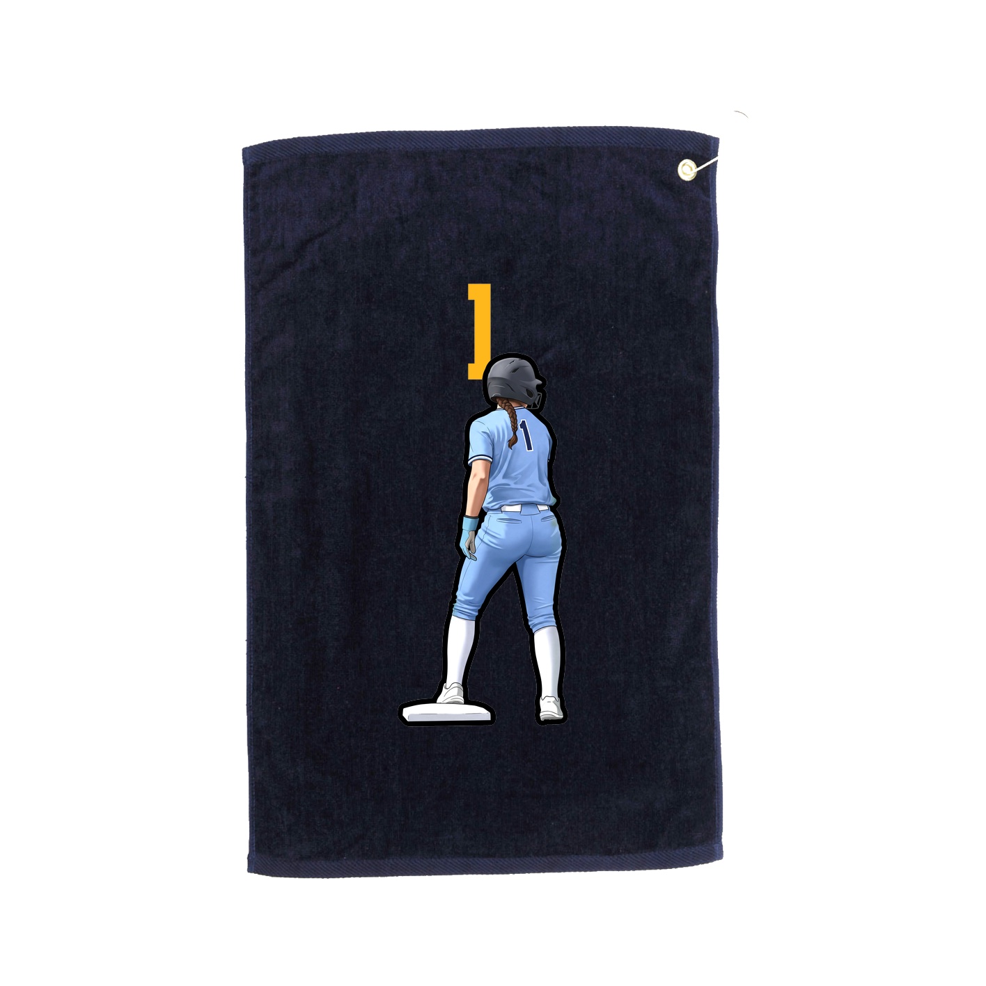 Golf Towel — Number Top in Navy