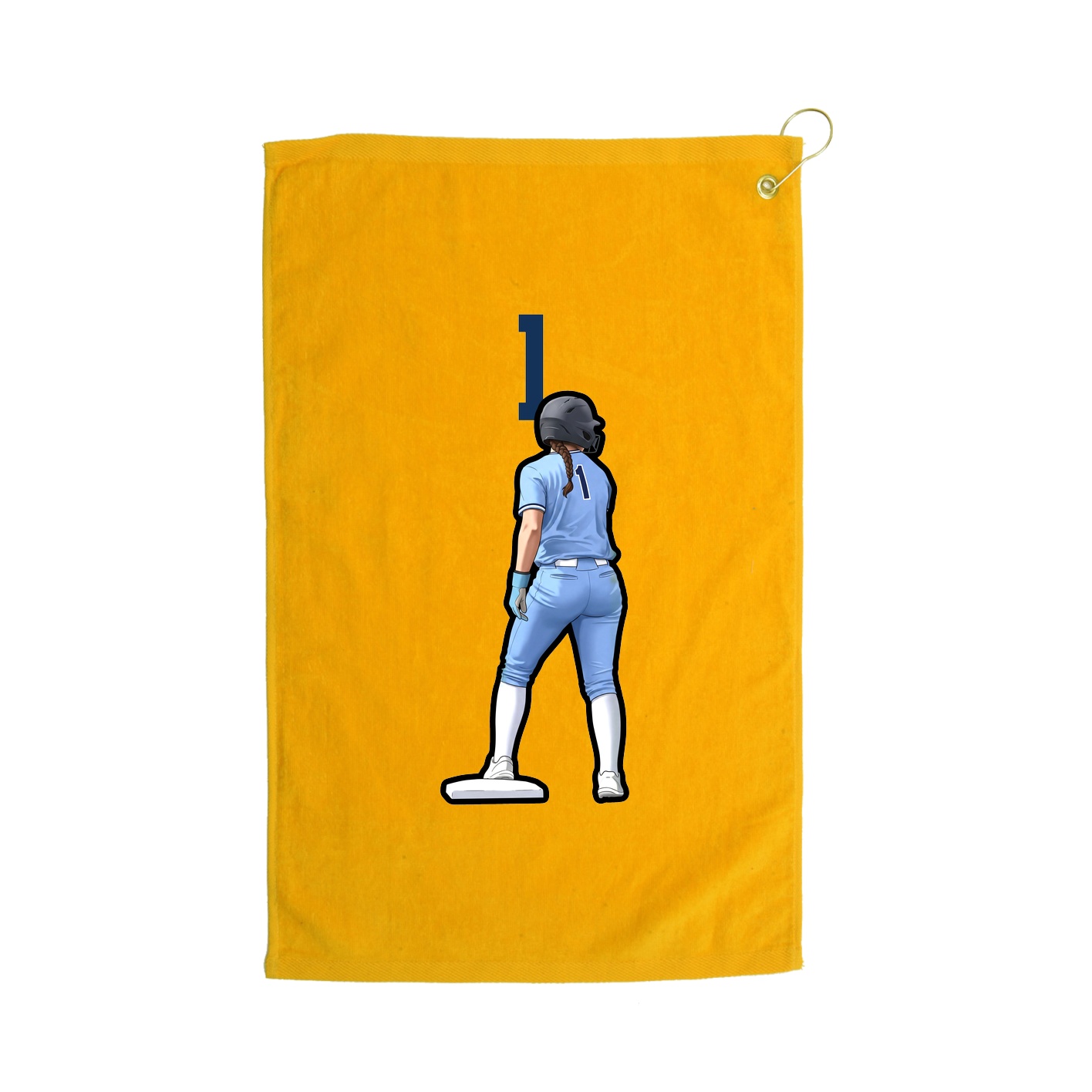 Golf Towel — Number Top in Gold