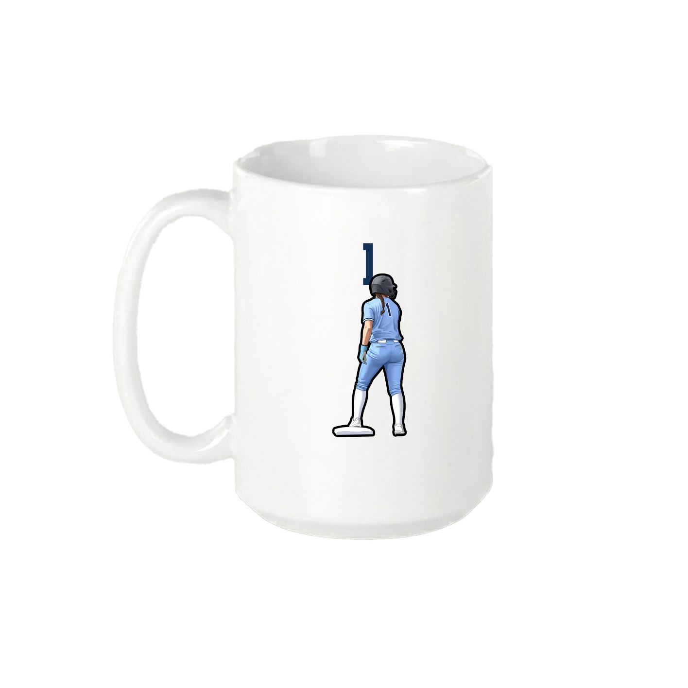 15oz Coffee Mug — Number Top in White