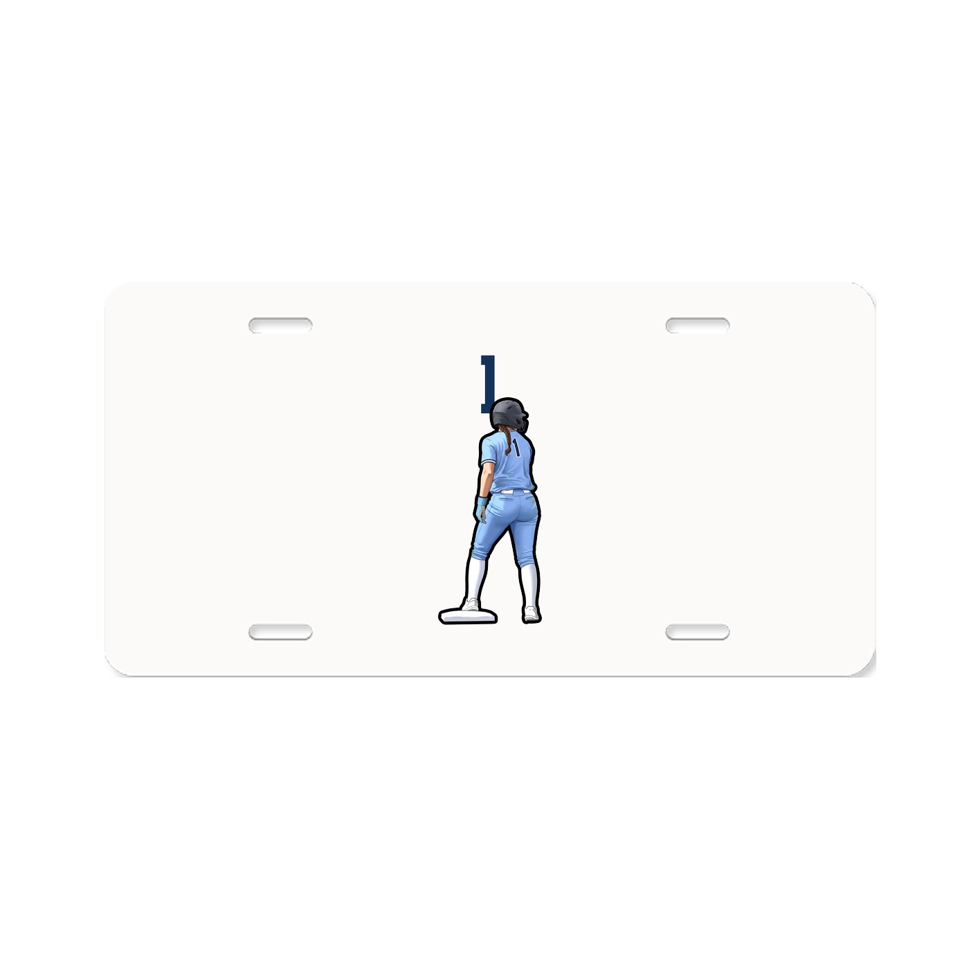 License Plate — Number Top in Classic