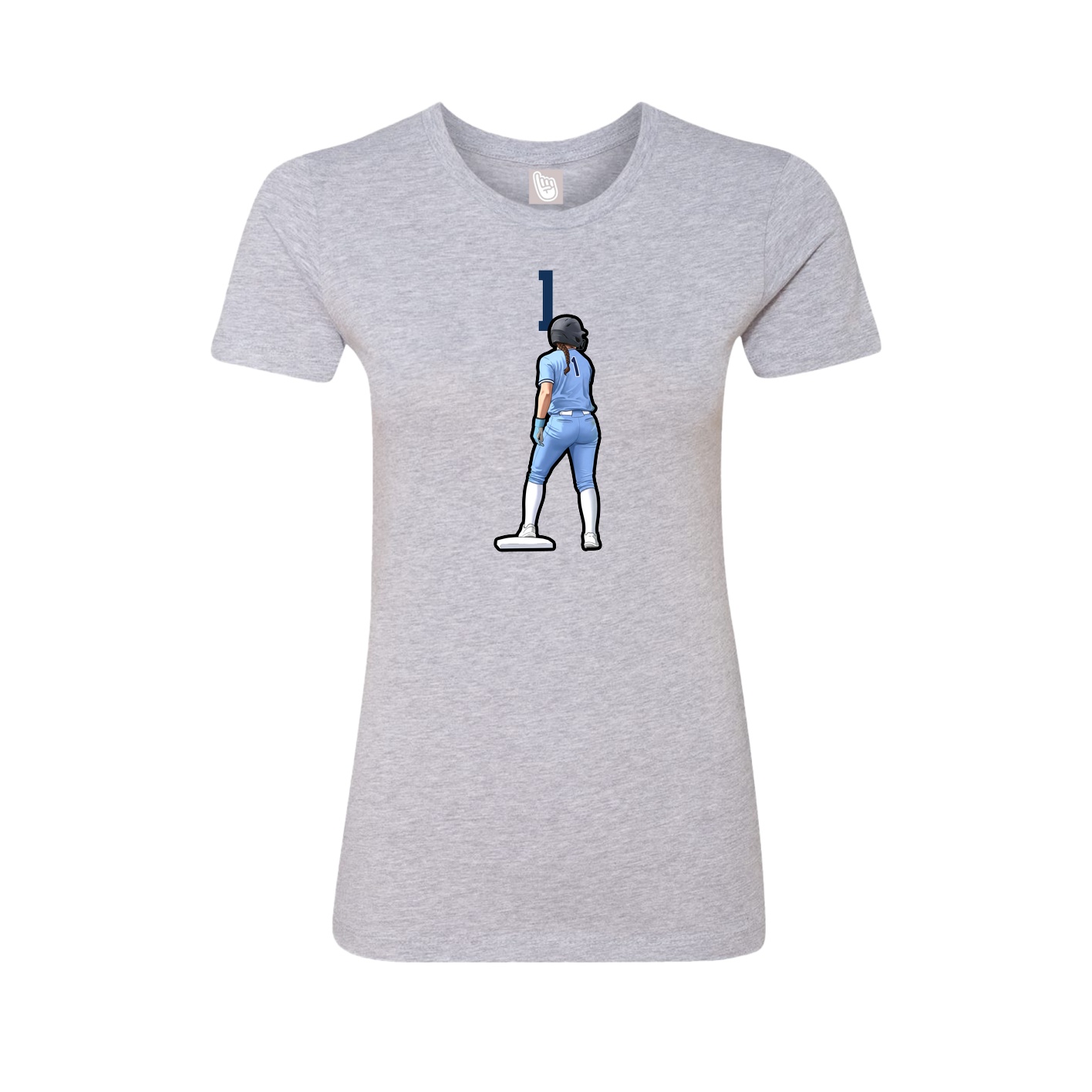 Womens Tee — Number Top in Grey