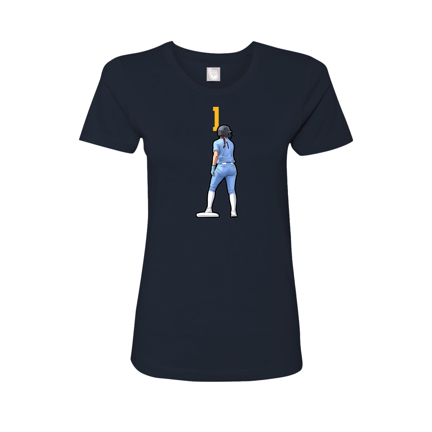 Womens Tee — Number Top in Navy