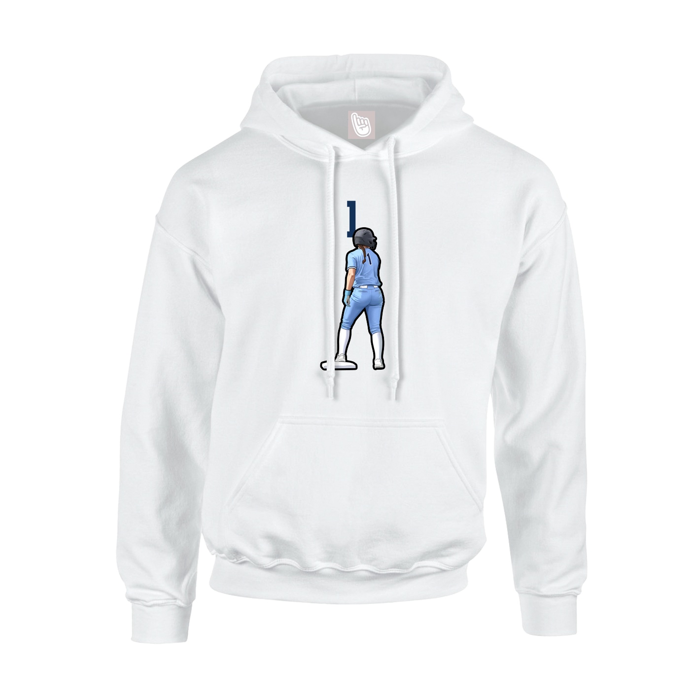 Hoodie — Number Top in White