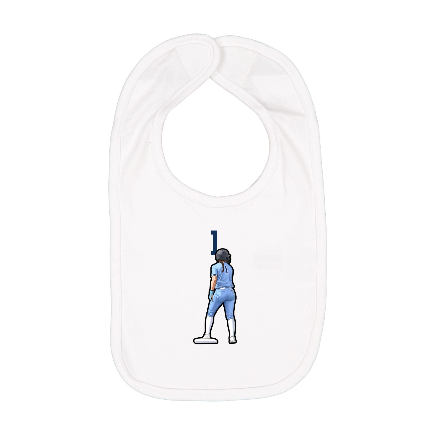 Infant Bib — Number Top in White