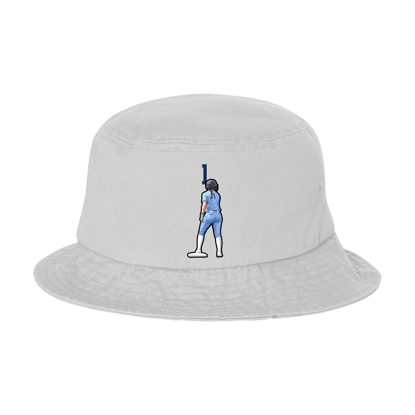 Bucket Cap — Number Top in White